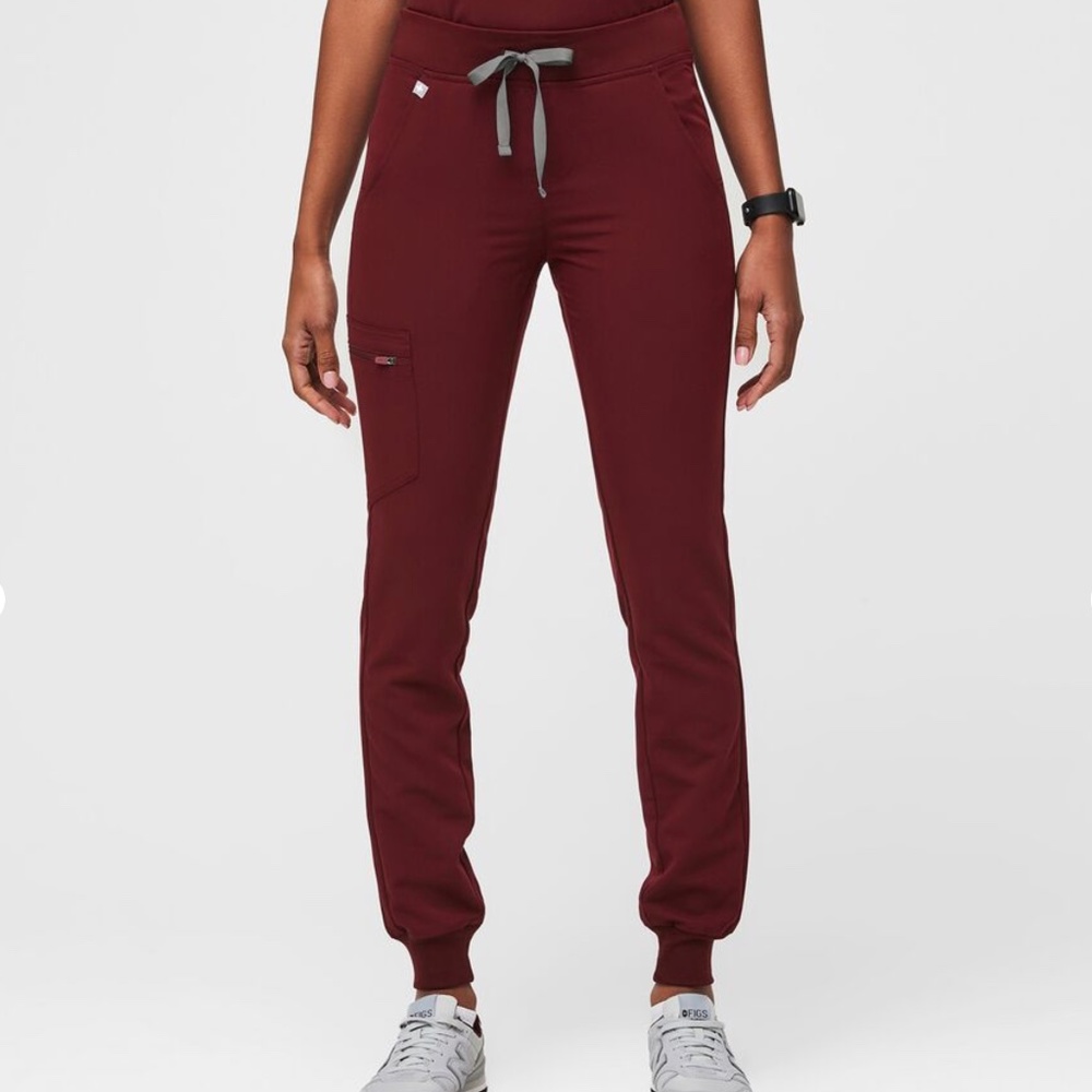 Figs Burgundy Zamora Jogger Scrub Pants